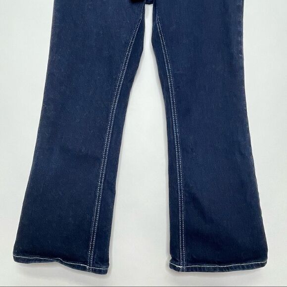 BDG Urban Outfitters High Rise Crop Kick Flare Belted Jeans Size 29 - Picture 7 of 10